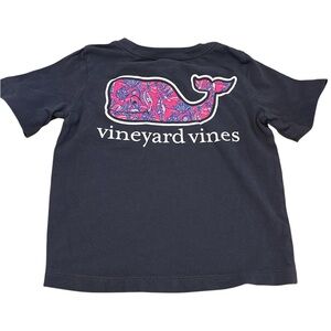 Vineyard Vines Toddler Navy Tee with Seahorse and seashell Pink Whale